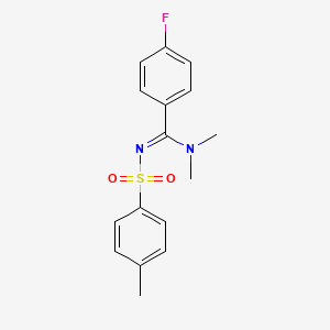 4-fluoro-N,N-dimethyl-N'-[(4-methylphenyl)sulfonyl]benzenecarboximidamide