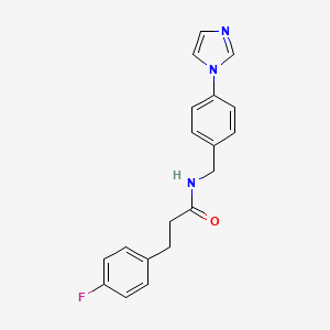 molecular formula C19H18FN3O B5385297 3-(4-fluorophenyl)-N-[4-(1H-imidazol-1-yl)benzyl]propanamide 