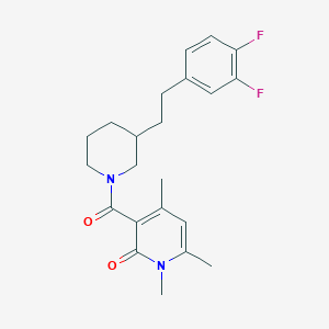 3-({3-[2-(3,4-difluorophenyl)ethyl]-1-piperidinyl}carbonyl)-1,4,6-trimethyl-2(1H)-pyridinone