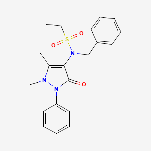 N-benzyl-N-(1,5-dimethyl-3-oxo-2-phenyl-2,3-dihydro-1H-pyrazol-4-yl)ethanesulfonamide