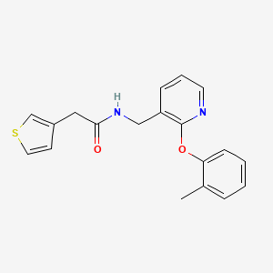 N-{[2-(2-methylphenoxy)pyridin-3-yl]methyl}-2-(3-thienyl)acetamide