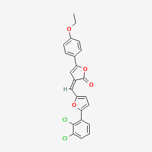 (3Z)-3-[[5-(2,3-dichlorophenyl)furan-2-yl]methylidene]-5-(4-ethoxyphenyl)furan-2-one