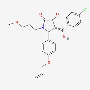 4-[(4-chlorophenyl)carbonyl]-3-hydroxy-1-(3-methoxypropyl)-5-[4-(prop-2-en-1-yloxy)phenyl]-1,5-dihydro-2H-pyrrol-2-one