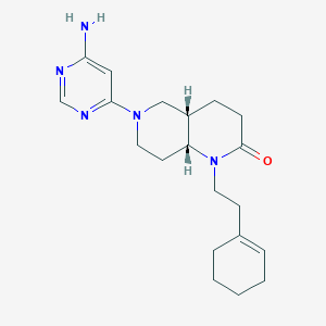 molecular formula C20H29N5O B5385403 (4aS*,8aR*)-6-(6-aminopyrimidin-4-yl)-1-(2-cyclohex-1-en-1-ylethyl)octahydro-1,6-naphthyridin-2(1H)-one 