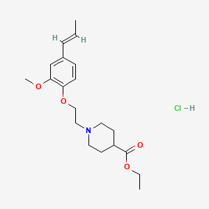 ethyl 1-[2-[2-methoxy-4-[(E)-prop-1-enyl]phenoxy]ethyl]piperidine-4-carboxylate;hydrochloride