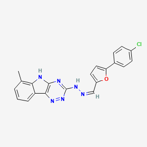 (1Z)-1-{[5-(4-Chlorophenyl)furan-2-YL]methylidene}-2-{6-methyl-5H-[1,2,4]triazino[5,6-B]indol-3-YL}hydrazine