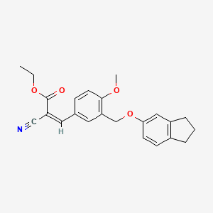 ETHYL (Z)-2-CYANO-3-{3-[(2,3-DIHYDRO-1H-INDEN-5-YLOXY)METHYL]-4-METHOXYPHENYL}-2-PROPENOATE