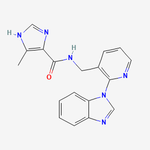 N-{[2-(1H-benzimidazol-1-yl)pyridin-3-yl]methyl}-4-methyl-1H-imidazole-5-carboxamide