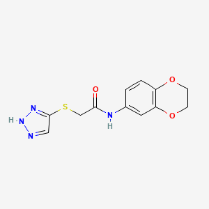 N-(2,3-dihydro-1,4-benzodioxin-6-yl)-2-(1H-1,2,3-triazol-5-ylthio)acetamide