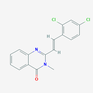 molecular formula C17H12Cl2N2O B5385463 2-[2-(2,4-dichlorophenyl)vinyl]-3-methyl-4(3H)-quinazolinone 