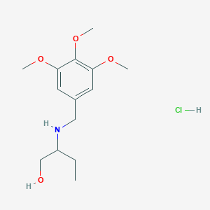 molecular formula C14H24ClNO4 B5385511 2-[(3,4,5-Trimethoxyphenyl)methylamino]butan-1-ol;hydrochloride 