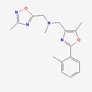 N-methyl-1-[5-methyl-2-(2-methylphenyl)-1,3-oxazol-4-yl]-N-[(3-methyl-1,2,4-oxadiazol-5-yl)methyl]methanamine