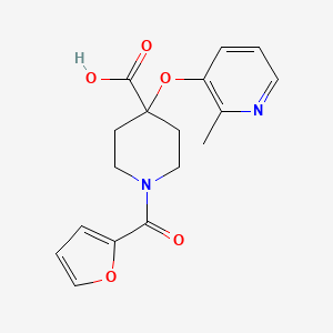 1-(2-furoyl)-4-[(2-methylpyridin-3-yl)oxy]piperidine-4-carboxylic acid