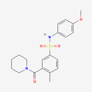 N-(4-methoxyphenyl)-4-methyl-3-(piperidin-1-ylcarbonyl)benzenesulfonamide