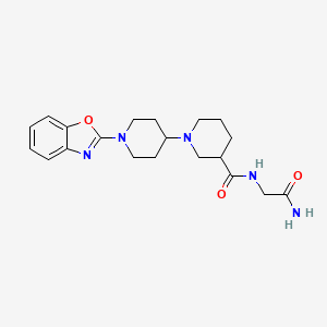 N-(2-amino-2-oxoethyl)-1'-(1,3-benzoxazol-2-yl)-1,4'-bipiperidine-3-carboxamide