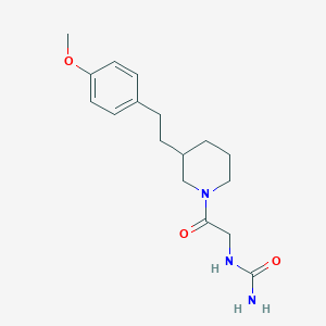 molecular formula C17H25N3O3 B5385600 N-(2-{3-[2-(4-methoxyphenyl)ethyl]-1-piperidinyl}-2-oxoethyl)urea 