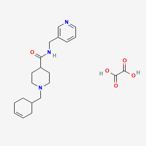 1-(cyclohex-3-en-1-ylmethyl)-N-(pyridin-3-ylmethyl)piperidine-4-carboxamide;oxalic acid