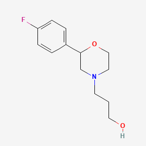 3-[2-(4-fluorophenyl)morpholin-4-yl]propan-1-ol