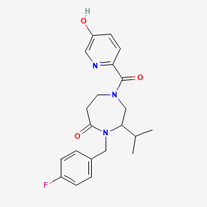 4-(4-fluorobenzyl)-1-[(5-hydroxypyridin-2-yl)carbonyl]-3-isopropyl-1,4-diazepan-5-one