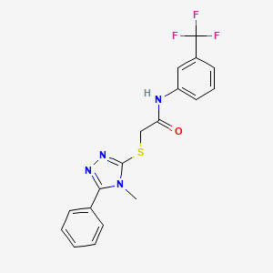 2-[(4-methyl-5-phenyl-4H-1,2,4-triazol-3-yl)thio]-N-[3-(trifluoromethyl)phenyl]acetamide