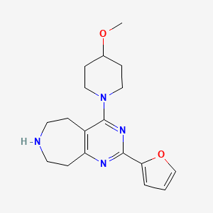 2-(2-furyl)-4-(4-methoxy-1-piperidinyl)-6,7,8,9-tetrahydro-5H-pyrimido[4,5-d]azepine dihydrochloride