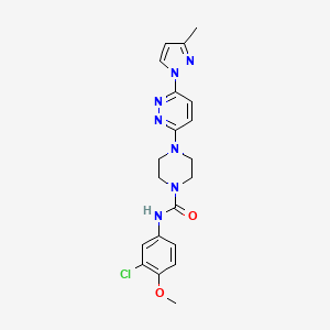 N-(3-chloro-4-methoxyphenyl)-4-[6-(3-methyl-1H-pyrazol-1-yl)-3-pyridazinyl]-1-piperazinecarboxamide