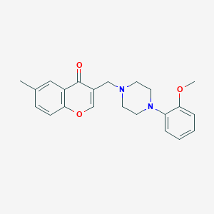 molecular formula C22H24N2O3 B5385643 3-{[4-(2-methoxyphenyl)-1-piperazinyl]methyl}-6-methyl-4H-chromen-4-one 