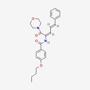 4-butoxy-N-[1-(4-morpholinylcarbonyl)-4-phenyl-1,3-butadien-1-yl]benzamide