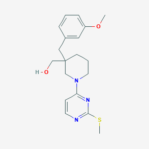 {3-(3-methoxybenzyl)-1-[2-(methylthio)pyrimidin-4-yl]piperidin-3-yl}methanol