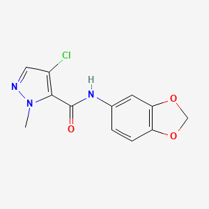 N-(2H-13-BENZODIOXOL-5-YL)-4-CHLORO-1-METHYL-1H-PYRAZOLE-5-CARBOXAMIDE