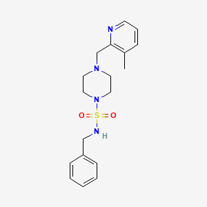 N-benzyl-4-[(3-methylpyridin-2-yl)methyl]piperazine-1-sulfonamide