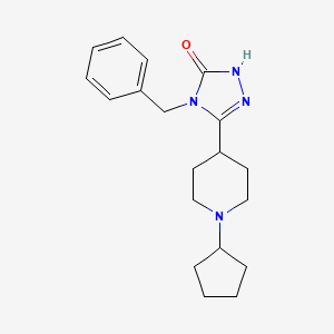 4-benzyl-5-(1-cyclopentyl-4-piperidinyl)-2,4-dihydro-3H-1,2,4-triazol-3-one