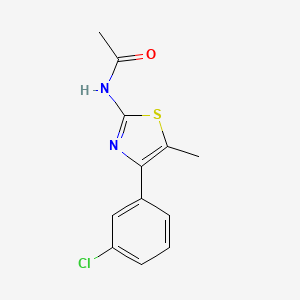 molecular formula C12H11ClN2OS B5385751 N-[4-(3-chlorophenyl)-5-methyl-1,3-thiazol-2-yl]acetamide 