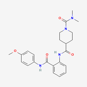 N-{2-[(4-METHOXYANILINO)CARBONYL]PHENYL}-N,N-DIMETHYLTETRAHYDRO-1,4(2H)-PYRIDINEDICARBOXAMIDE