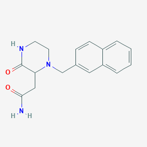 molecular formula C17H19N3O2 B5385760 2-[1-(2-naphthylmethyl)-3-oxo-2-piperazinyl]acetamide 