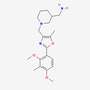 [(1-{[2-(2,4-dimethoxy-3-methylphenyl)-5-methyl-1,3-oxazol-4-yl]methyl}-3-piperidinyl)methyl]amine dihydrochloride