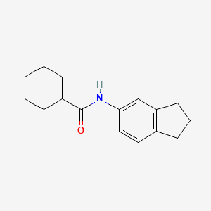 molecular formula C16H21NO B5385791 N-(2,3-dihydro-1H-inden-5-yl)cyclohexanecarboxamide 