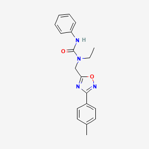 molecular formula C19H20N4O2 B5385797 N-ethyl-N-{[3-(4-methylphenyl)-1,2,4-oxadiazol-5-yl]methyl}-N'-phenylurea 