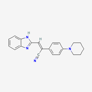 molecular formula C21H20N4 B5385807 (Z)-3-(1H-benzimidazol-2-yl)-2-(4-piperidin-1-ylphenyl)prop-2-enenitrile 