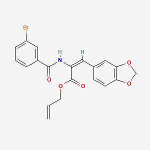 molecular formula C20H16BrNO5 B5385831 prop-2-enyl (E)-3-(1,3-benzodioxol-5-yl)-2-[(3-bromobenzoyl)amino]prop-2-enoate 