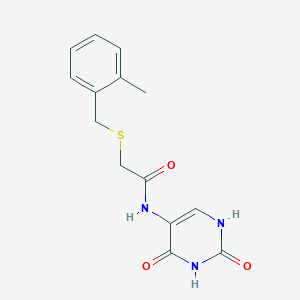 N-(2,4-dioxo-1,2,3,4-tetrahydro-5-pyrimidinyl)-2-[(2-methylbenzyl)thio]acetamide