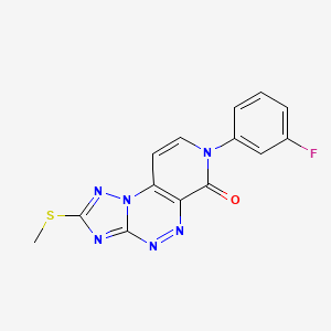 7-(3-fluorophenyl)-2-(methylthio)pyrido[4,3-e][1,2,4]triazolo[5,1-c][1,2,4]triazin-6(7H)-one