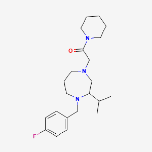 1-(4-fluorobenzyl)-2-isopropyl-4-[2-oxo-2-(1-piperidinyl)ethyl]-1,4-diazepane