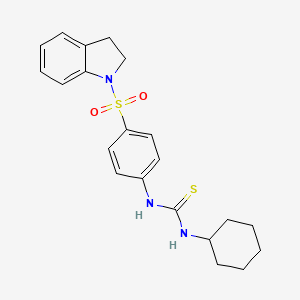 N-cyclohexyl-N'-[4-(2,3-dihydro-1H-indol-1-ylsulfonyl)phenyl]thiourea