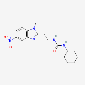 N-cyclohexyl-N'-[2-(1-methyl-5-nitro-1H-benzimidazol-2-yl)ethyl]urea