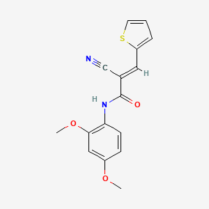 2-cyano-N-(2,4-dimethoxyphenyl)-3-(2-thienyl)acrylamide