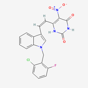 6-{2-[1-(2-chloro-6-fluorobenzyl)-1H-indol-3-yl]vinyl}-5-nitro-2,4(1H,3H)-pyrimidinedione