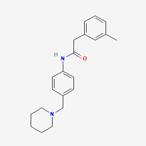 2-(3-methylphenyl)-N-[4-(piperidin-1-ylmethyl)phenyl]acetamide