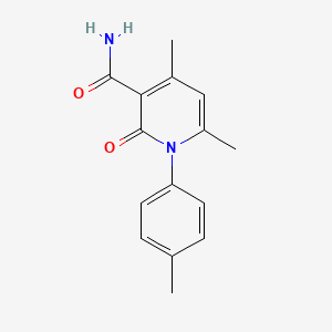 4,6-dimethyl-1-(4-methylphenyl)-2-oxo-1,2-dihydropyridine-3-carboxamide