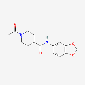 1-acetyl-N-(1,3-benzodioxol-5-yl)piperidine-4-carboxamide